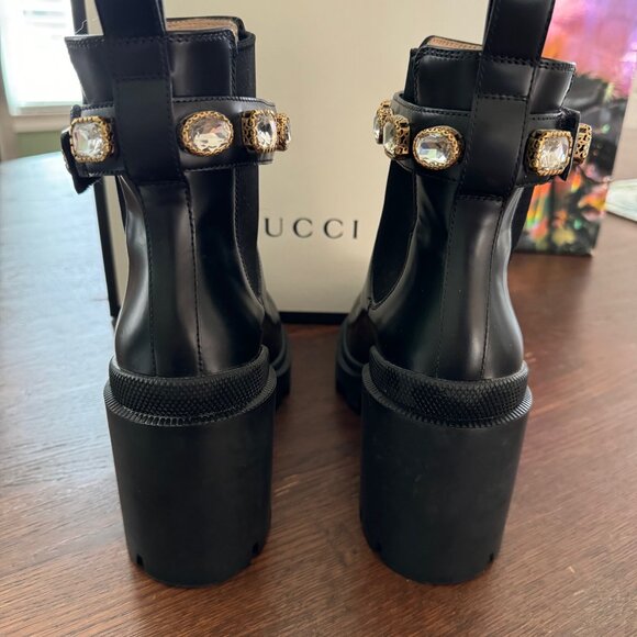 Gucci Kingsnake Trip Bootie Leather Ankle – Size 8 Women - Picture 9 of 15